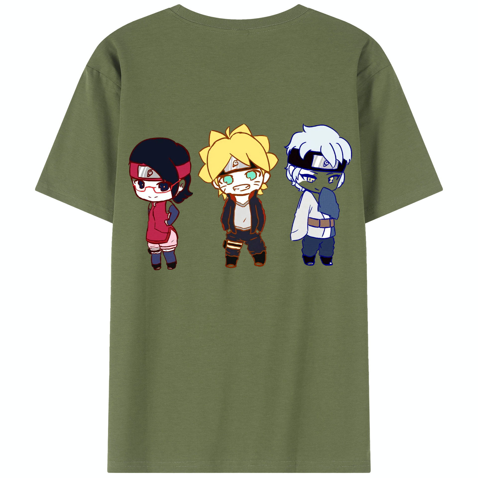 （画像用） NARUTO -ナルト- うずまき ボルト Uzumaki Boruto 綿100％半袖Tシャツ（背面プリント）